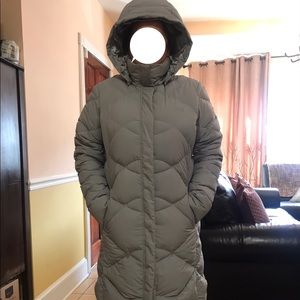 Insulated Grey Goose Down North Face Jacket